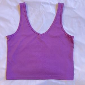 Purple Cropped Tank Top